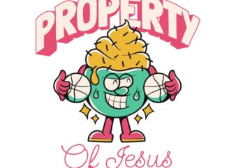 Property Of Jesus Christian Graffiti T-shirt Design