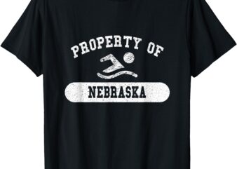 Property of Nebraska Swimming T-Shirt