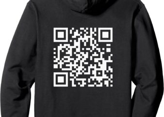 QR Code With Funny Hidden Message Pullover Hoodie