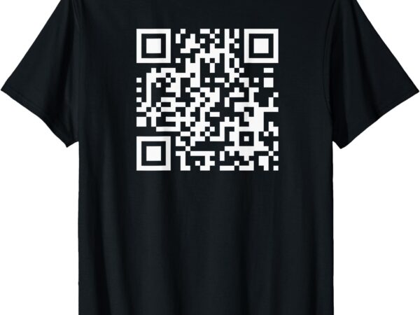 Qr code with funny hidden message t-shirt