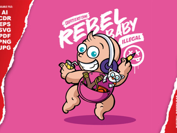 Rebel baby t shirt design online