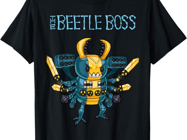 Recess time boss battle awesome anime style beetle robot t-shirt