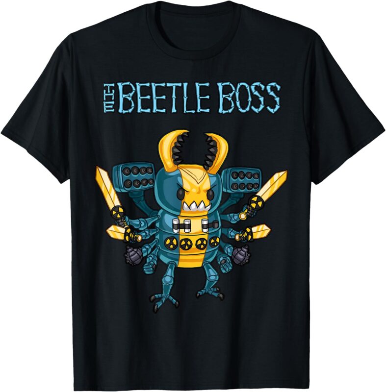 Recess Time boss battle awesome Anime style Beetle Robot T-Shirt