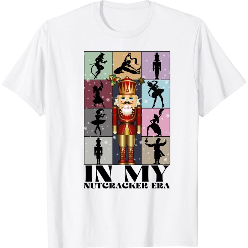 Retro In My Nutcracker Era Christmas Ballet Dancer T-Shirt ltsp