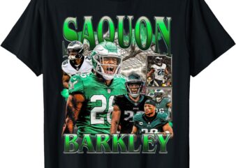 Retro Saquon Eagles Vintage Barkley Design 90s Graphic Tee T-Shirt