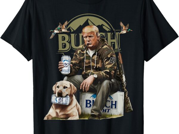 Retro trump hunting deer funny beer drinking beer hunting t-shirt