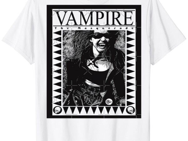 Retro vampire the masquerade fitted t-shirt