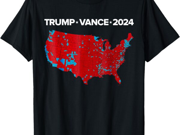 Retro vintage trump vance 2024 electoral map t-shirt