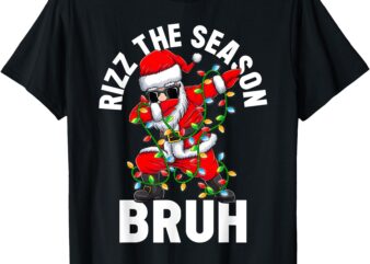 Rizz The Season Bruh Christmas Rizzmas Santa Claus Rizzler T-Shirt