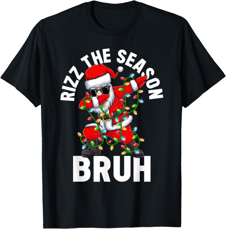 Rizz The Season Bruh Christmas Rizzmas Santa Claus Rizzler T-Shirt