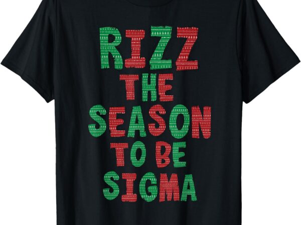 Rizz the season – funny gen alpha slang christmas teacher t-shirt