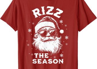 Rizz The Season Santa Claus Rizzmas Funny Boys Christmas T-Shirt