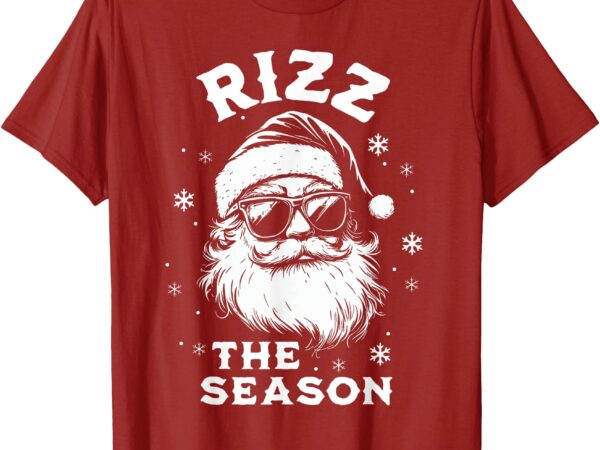 Rizz the season santa claus rizzmas funny boys christmas t-shirt