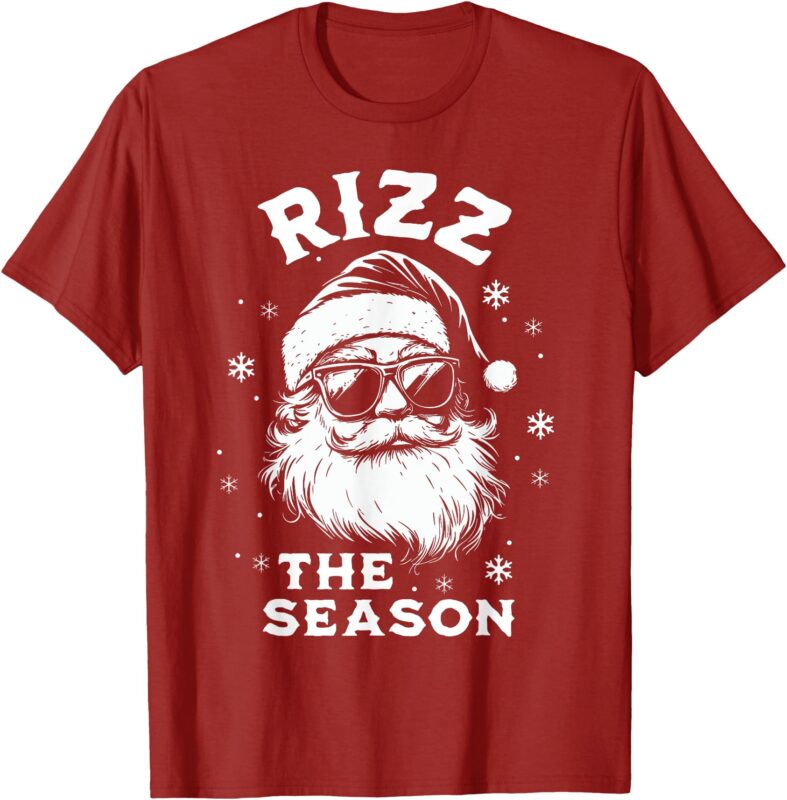 Rizz The Season Santa Claus Rizzmas Funny Boys Christmas T-Shirt