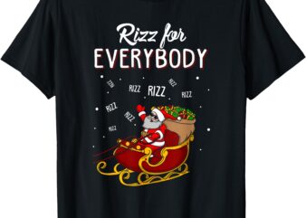 Rizz for Everybody Merry Rizzmas Teens Kids Funny Christmas T-Shirt