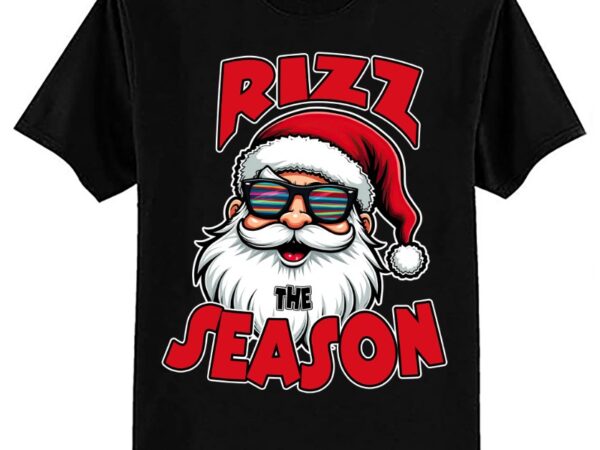 Rizz the season funny christmas rizzmas santa claus rizzler t-shirt ltsp