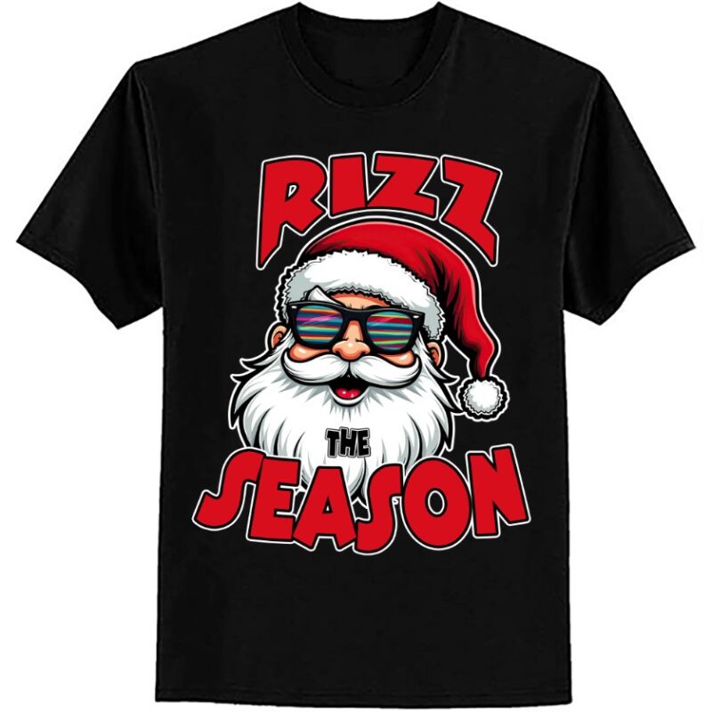 Rizz the Season Funny Christmas Rizzmas Santa Claus Rizzler T-Shirt ltsp