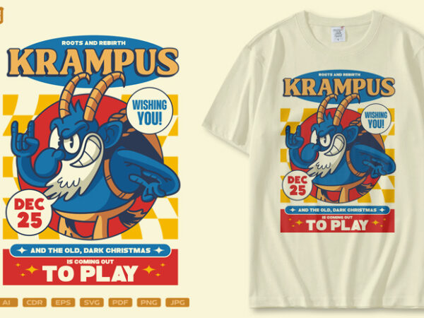 Roots and rebirth krampus t shirt design online