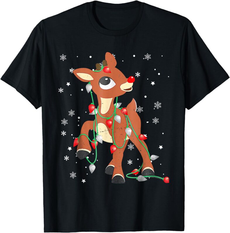 Rudolph The Red Nose Reindeer For Kids And Christmas Fan T-Shirt