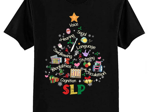 Slp therapy christmas tree sweatshirt speech therapist christmas shirt ltsp