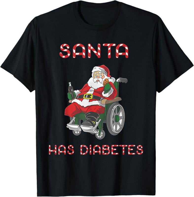 Santa Has Diabetes Funny Christmas T-Shirt