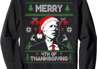 Santa Joe Biden Merry Thanksgiving Ugly Christmas Sweater Sweatshirt