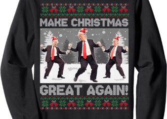 Santa Trump Dance Make Christmas Great Again Ugly Sweater Sweatshirt