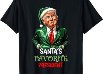 Santa’s Favorite President Funny Santa Trump 2024 Christmas T-Shirt