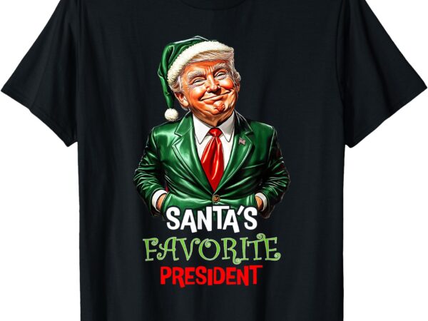 Santa’s favorite president funny santa trump 2024 christmas t-shirt