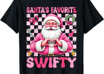 Santa’s Favorite Swifty Merry Christmas Groovy Xmas Lights T-Shirt