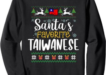 Santa’s Favorite Taiwanese – Taiwan Ugly Christmas Sweater Sweatshirt