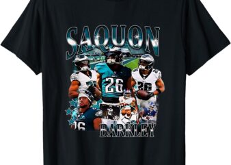 Saquon Eagles Vintage Barkley Design 90s Graphic Tee T-Shirt