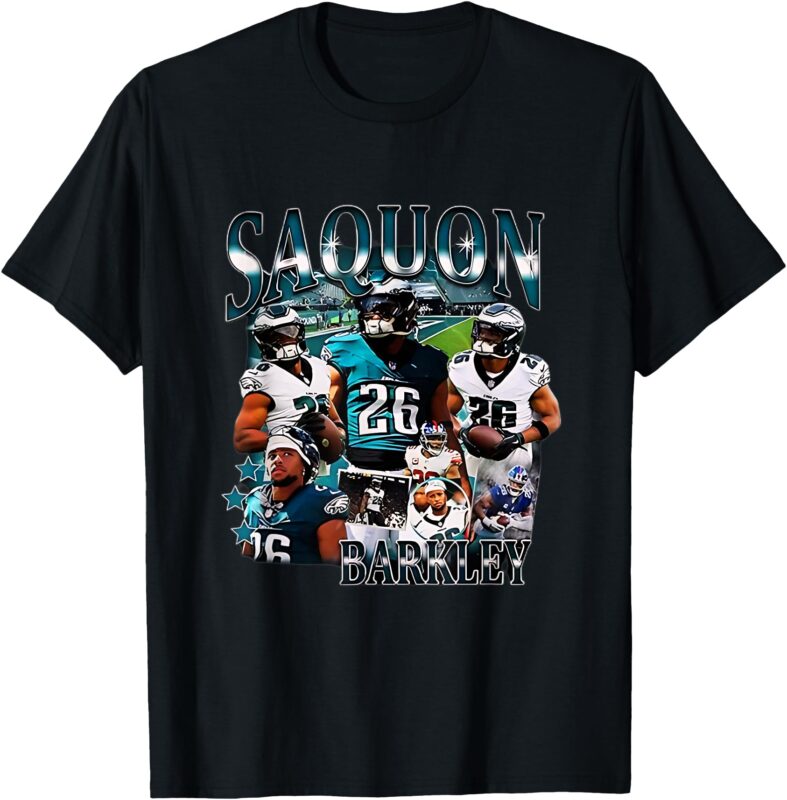 Saquon Eagles Vintage Barkley Design 90s Graphic Tee T-Shirt