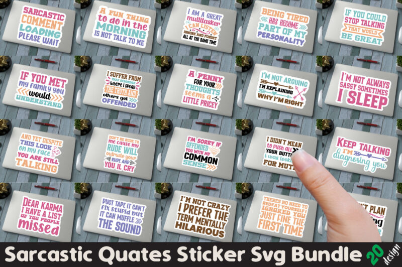 Sarcastic Quotes Sticker T-shirt Bundle Sarcastic Quotes Sticker Svg Bundle