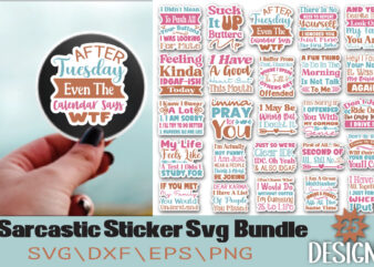 Sarcastic Sticker T-shirt Bundle Sarcastic Sticker Svg Bundle