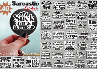 Sarcastic Sticker T-shirt Bundle Sarcastic Sticker Svg Bundle