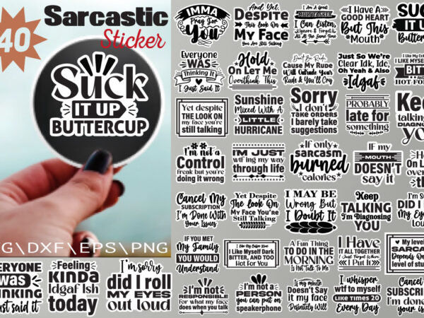 Sarcastic sticker t-shirt bundle sarcastic sticker svg bundle