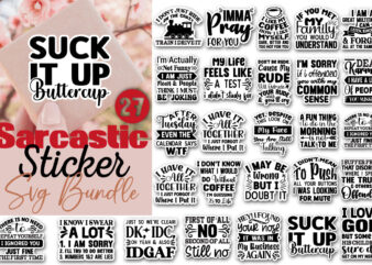 Sarcastic Sticker T-shirt Bundle Sarcastic Sticker Svg Bundle