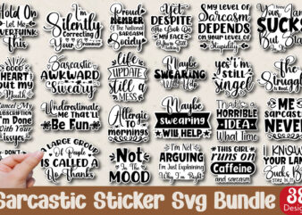 Sarcastic Sticker Svg Bundle