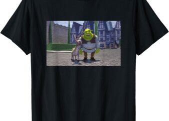 Shrek Iconic Donkey & Shrek Photo Scene Big Chest Poster T-Shirt