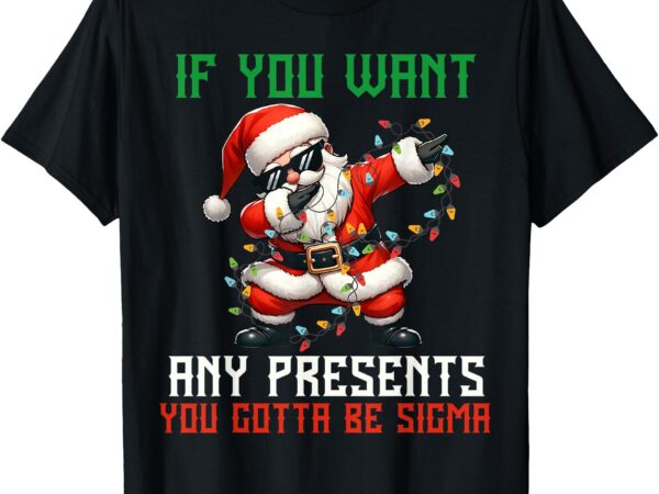 Sigma santa shirt boys dabbing santa funny christmas kids t-shirt