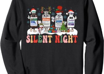 Silent Night Medical Nurse Christmas School Nurse Holiday Sweatshirt