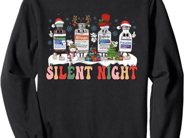 Silent night medical nurse christmas school nurse holiday sweatshirt