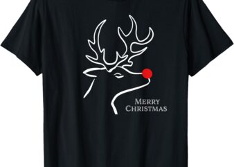 Simple Christmas Deer Men, Women, Kids, Family Matching T-Shirt