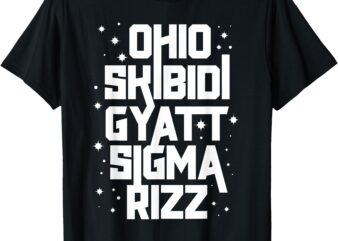 Skibidi Rizz Gyatt Ohio Sigma Funny Rizzler Gift Toilet Meme T-Shirt