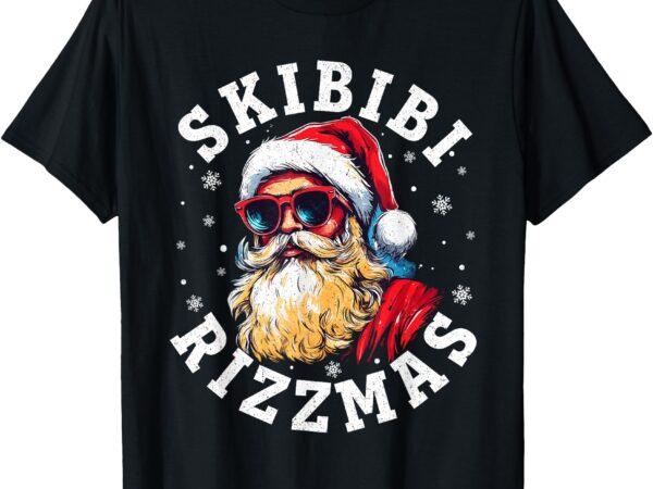 Skibidi rizzmas christmas rizz santa claus charisma boys men t-shirt