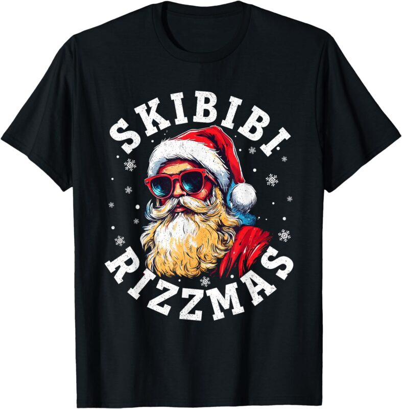 Skibidi Rizzmas Christmas Rizz Santa Claus Charisma Boys Men T-Shirt