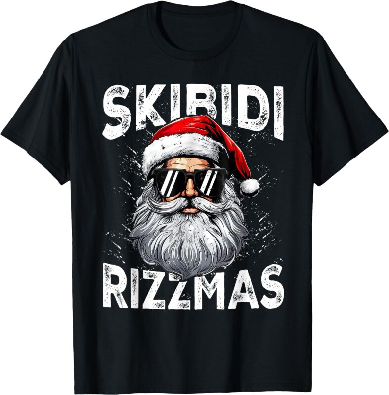 Skibidi Rizzmas Christmas Rizz Santa Claus Charisma Cool Men T-Shirt