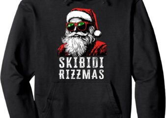 Skibidi Rizzmas Christmas Rizz Santa Claus Charisma Kid Cool Pullover Hoodie