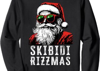 Skibidi Rizzmas Christmas Rizz Santa Claus Charisma Kid Cool Sweatshirt